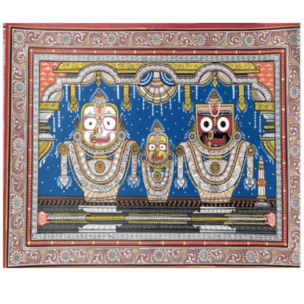 Lord Jagannath With Siblings (Bada Singara Besa)