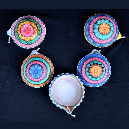 Patachitra painting on Diya(Set Of 5)
