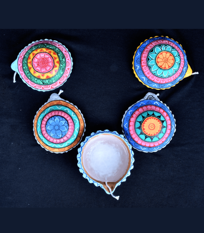 Patachitra painting on Diya(Set Of 5)